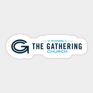 The Gathering Church Horizontal Logo Light Colors Sticker